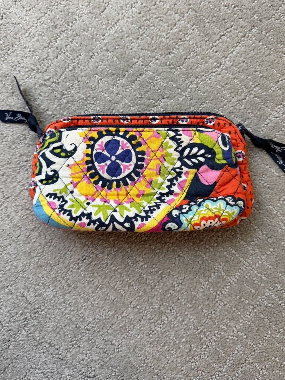 Vera Bradley Double Zip Cosmetic Case in Rio
